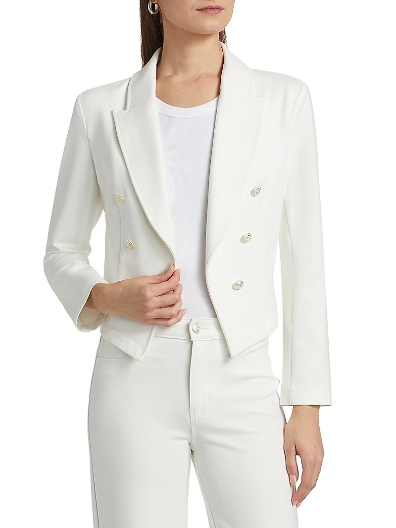 Wayne Crop Double-Breasted Blazer