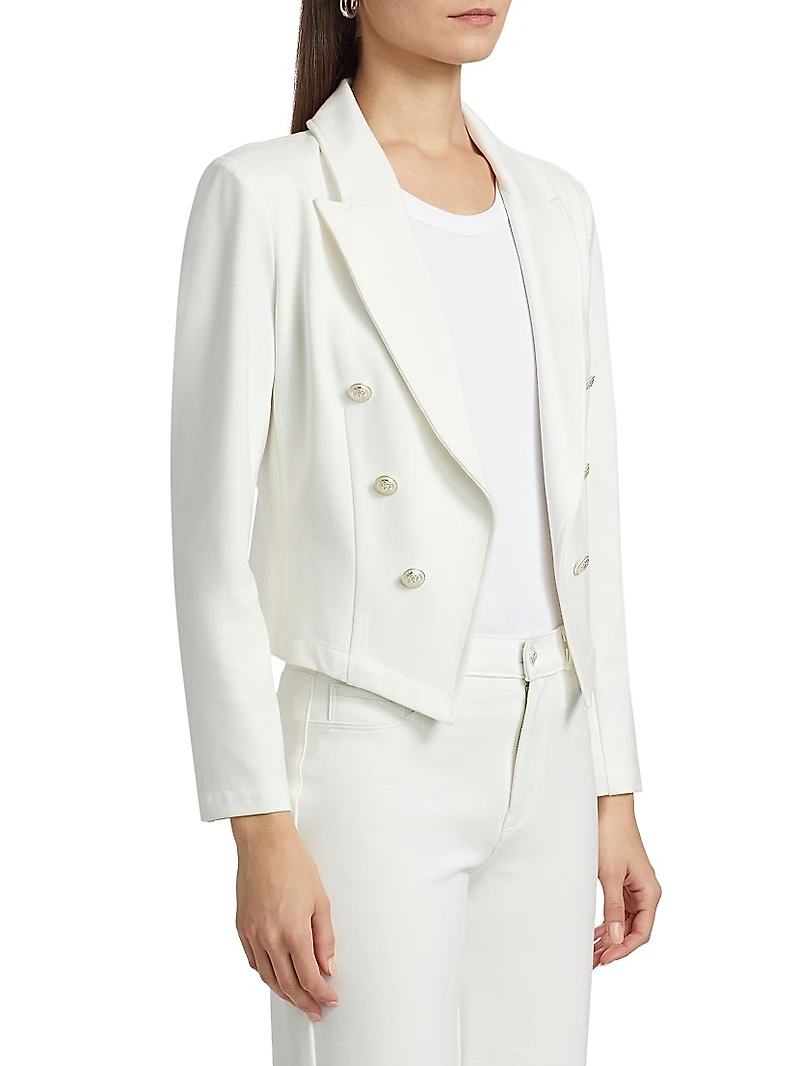 Wayne Crop Double-Breasted Blazer
