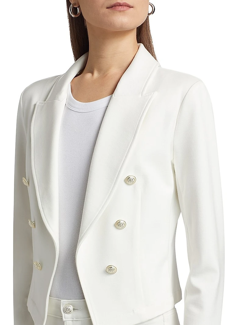 Wayne Crop Double-Breasted Blazer
