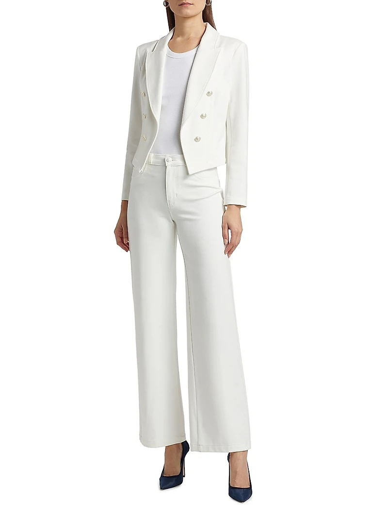 Wayne Crop Double-Breasted Blazer