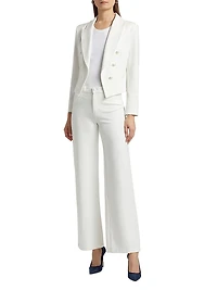 Wayne Crop Double-Breasted Blazer