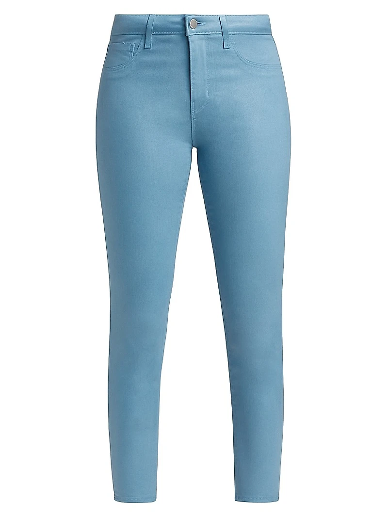 Margot Coated High-Rise Crop Skinny Jeans