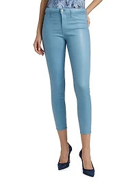 Margot Coated High-Rise Crop Skinny Jeans