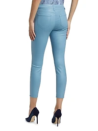 Margot Coated High-Rise Crop Skinny Jeans
