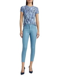 Margot Coated High-Rise Crop Skinny Jeans