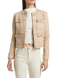 Yari Collarless Denim Jacket