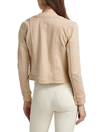 Yari Collarless Denim Jacket