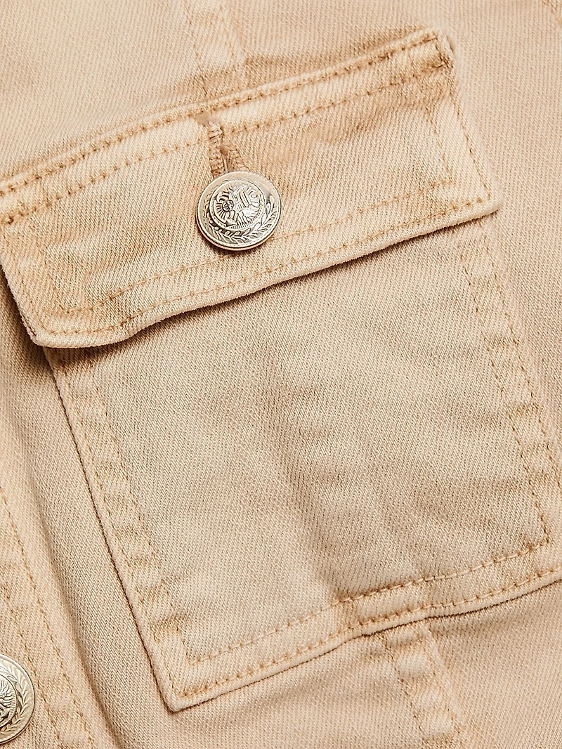 Yari Collarless Denim Jacket