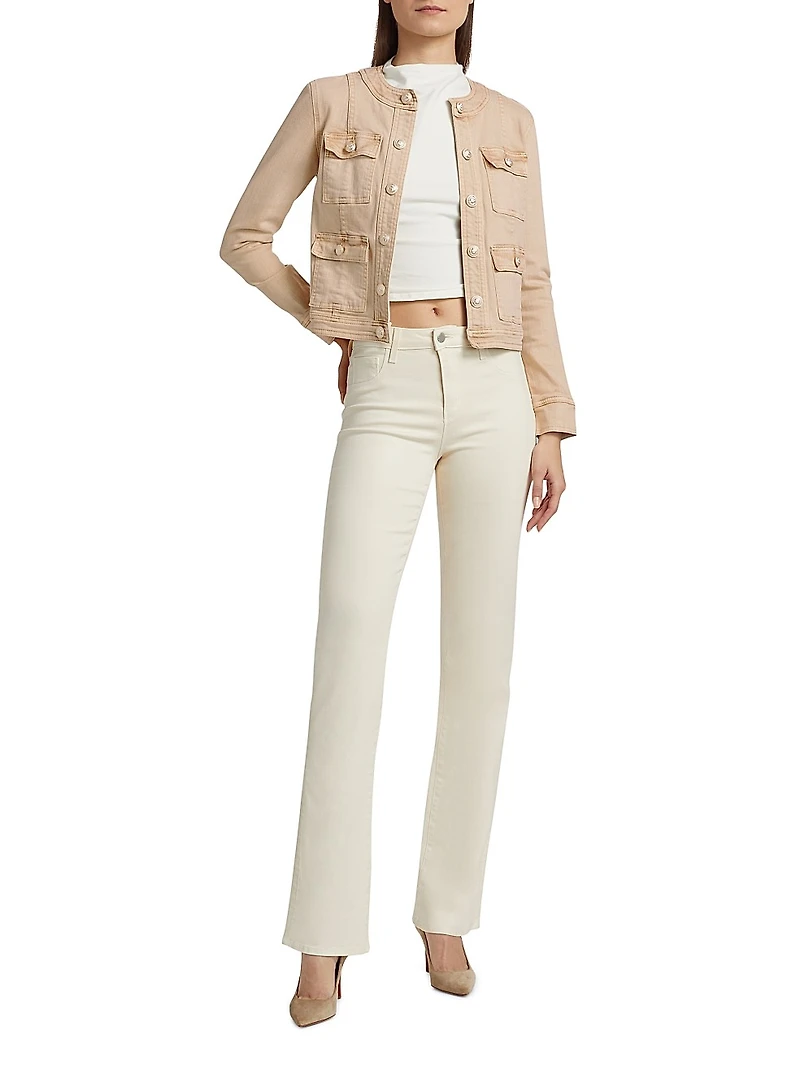 Yari Collarless Denim Jacket