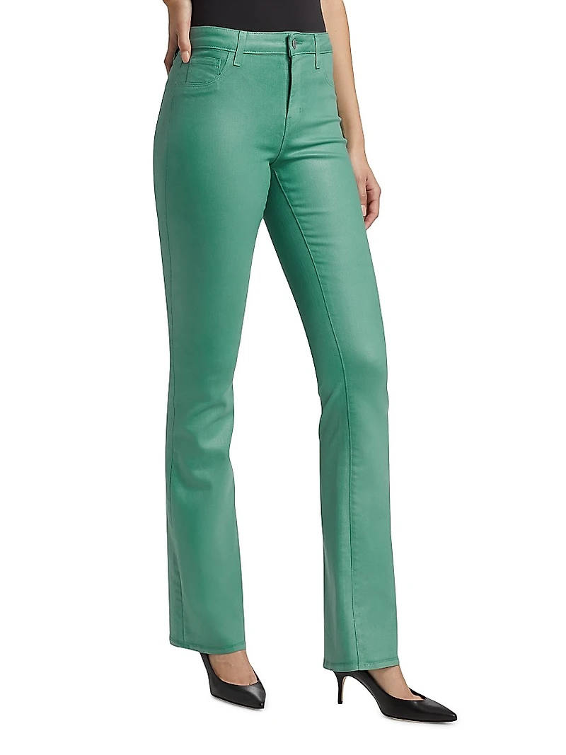 Selma Coated High-Rise Sleek Baby Boot Jeans