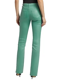 Selma Coated High-Rise Sleek Baby Boot Jeans