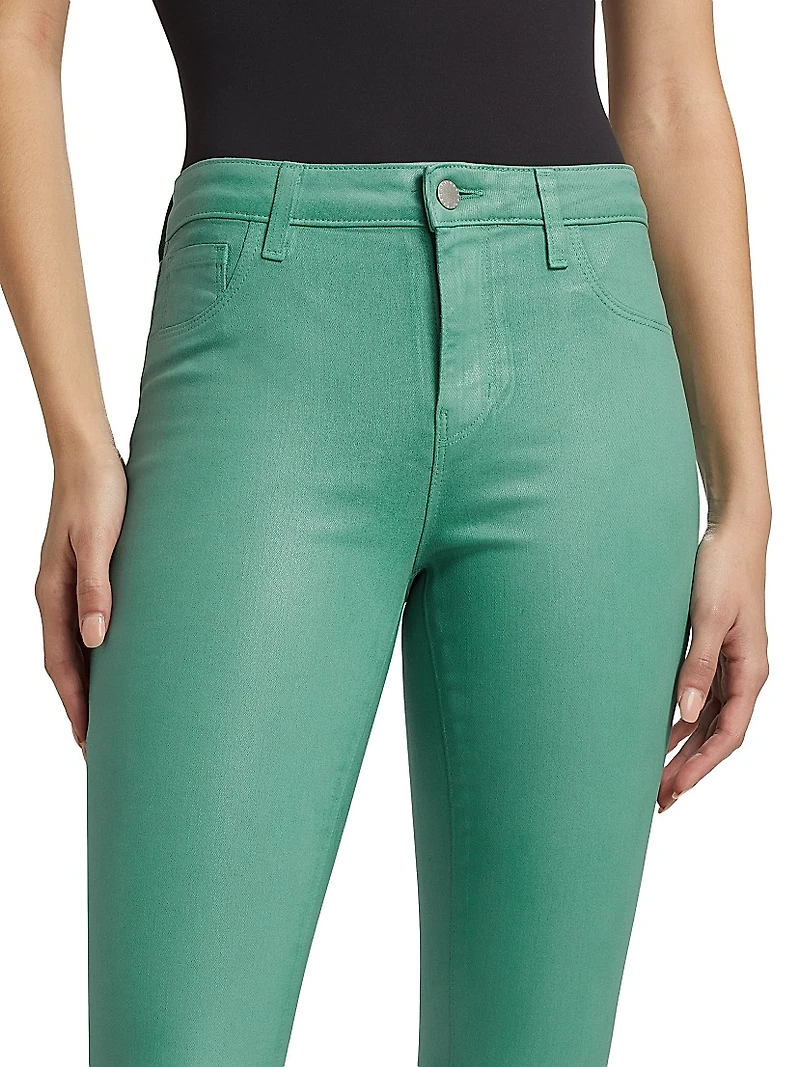 Selma Coated High-Rise Sleek Baby Boot Jeans
