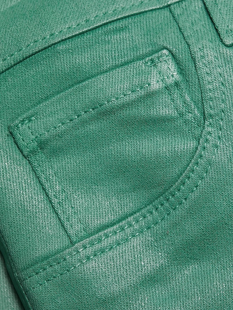 Selma Coated High-Rise Sleek Baby Boot Jeans