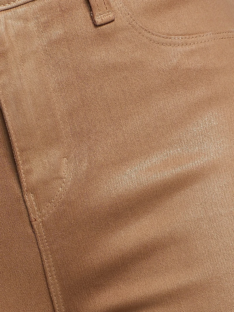 Clayton Coated High-Rise Wide-Leg Jeans