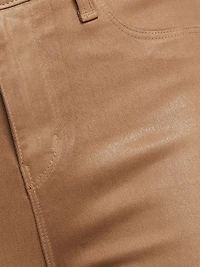 Clayton Coated High-Rise Wide-Leg Jeans