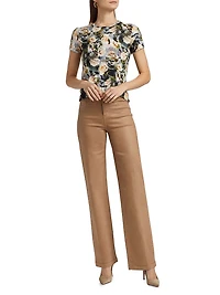 Clayton Coated High-Rise Wide-Leg Jeans