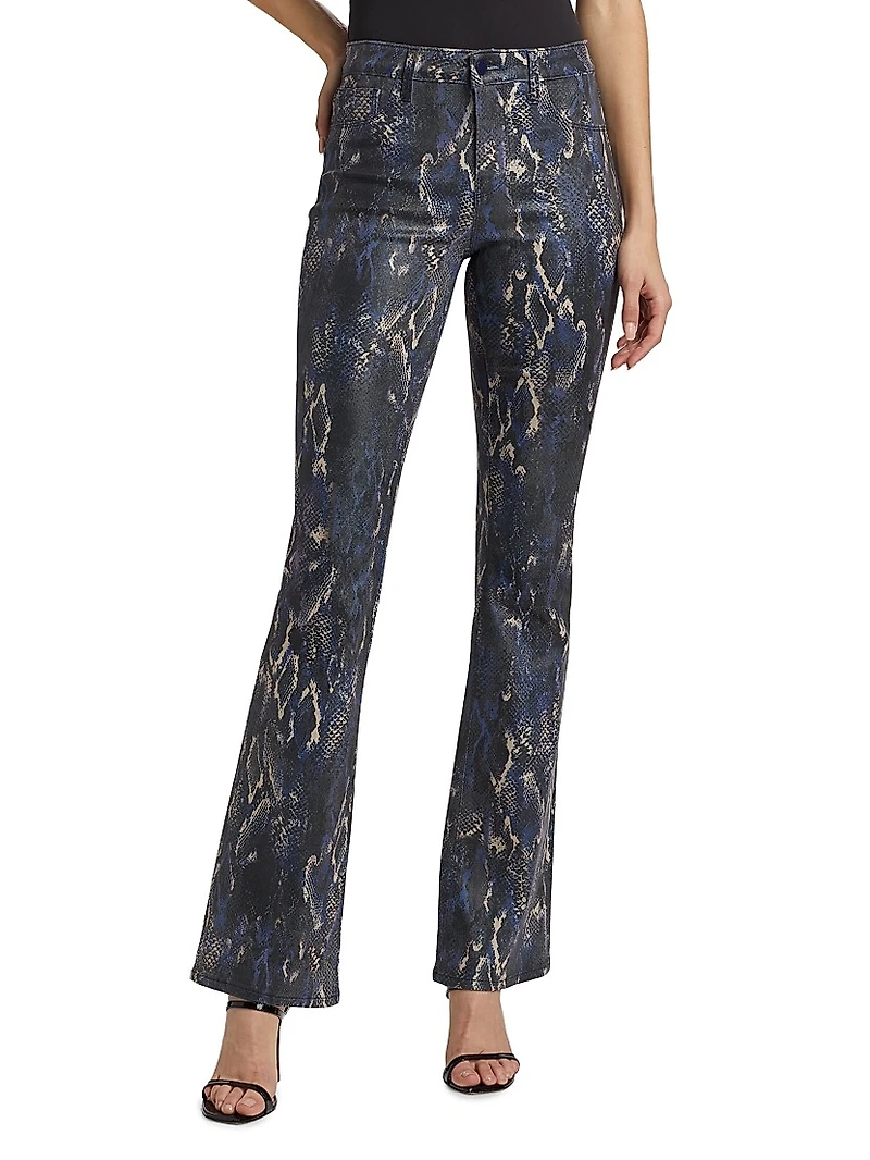 Selma Snake High-Rise Sleek Baby Boot Jeans