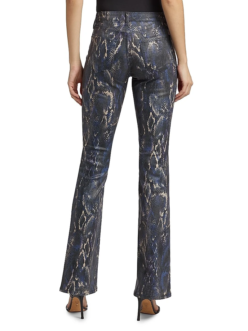 Selma Snake High-Rise Sleek Baby Boot Jeans