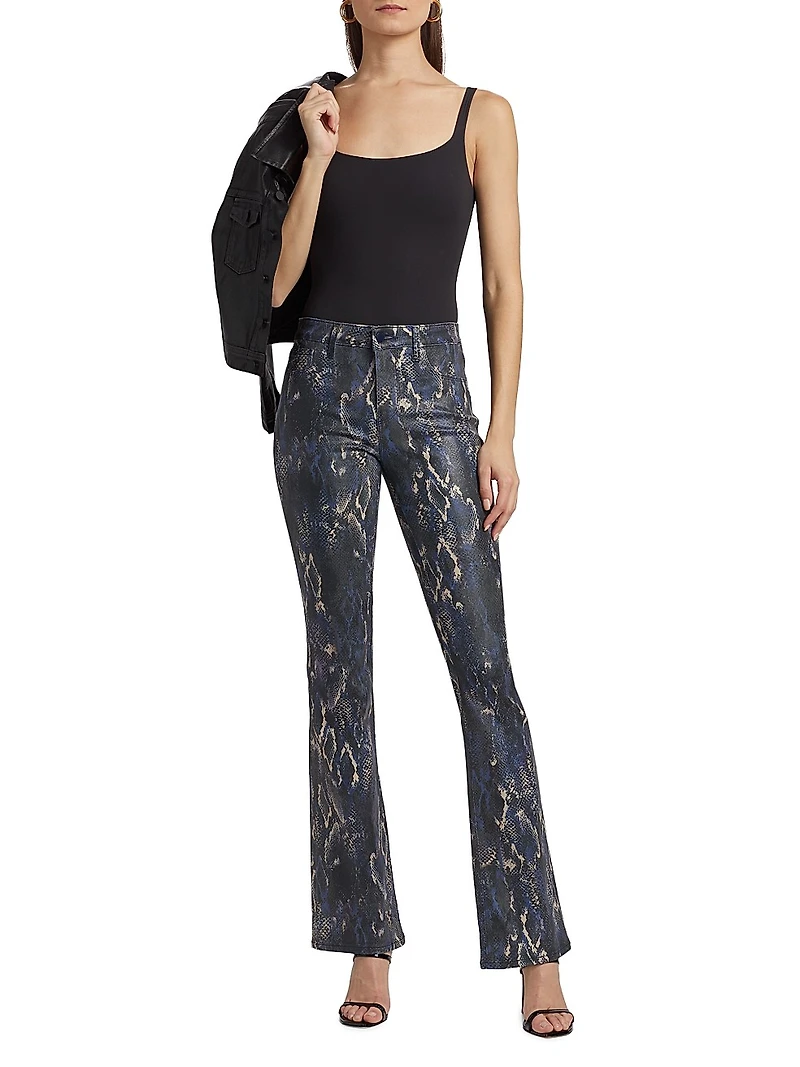 Selma Snake High-Rise Sleek Baby Boot Jeans