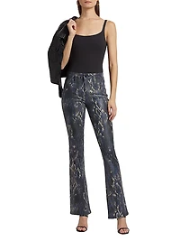 Selma Snake High-Rise Sleek Baby Boot Jeans