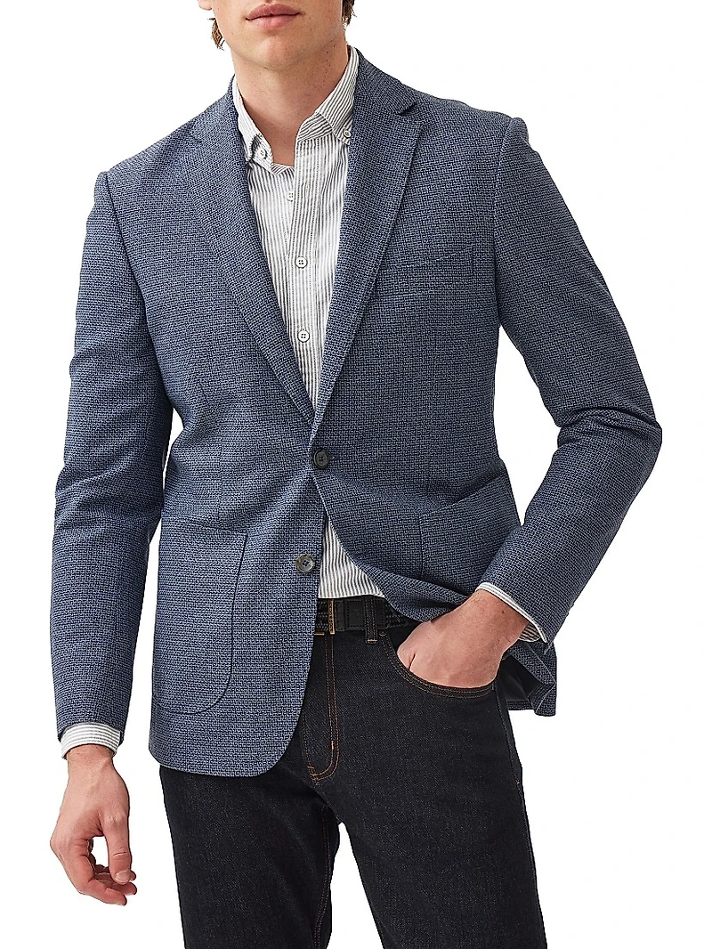 Thorton Wool-Cotton Single-Breasted Blazer