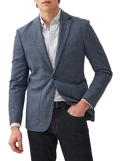 Thorton Wool-Cotton Single-Breasted Blazer