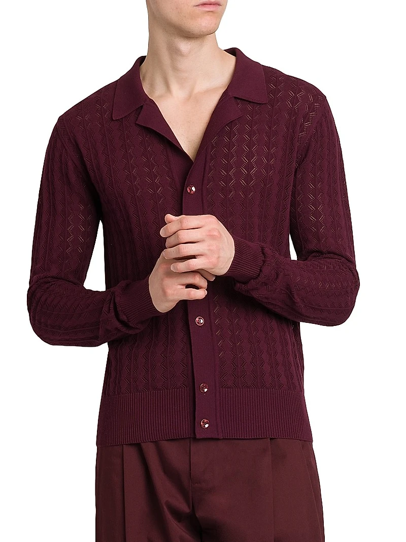 Diamond Stitch Knit Sweater