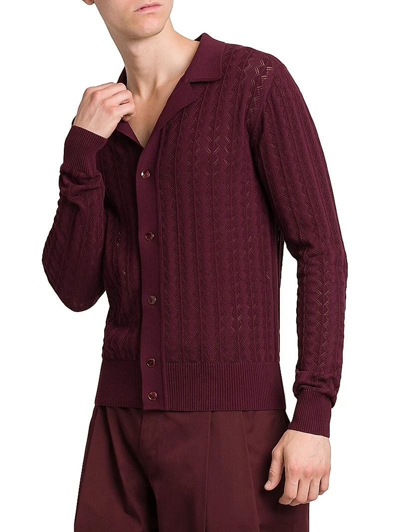 Diamond Stitch Knit Sweater