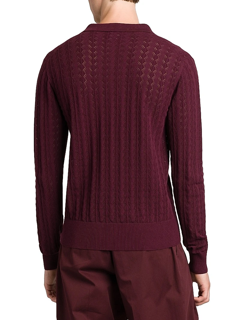 Diamond Stitch Knit Sweater