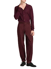 Diamond Stitch Knit Sweater