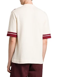 Striped Cotton-Blend Knit Slim-Fit Shirt