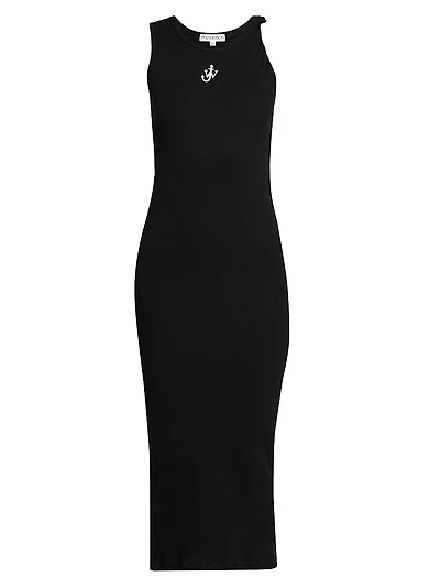Anchor Twisted-Strap Midi Dress