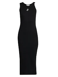 Anchor Twisted-Strap Midi Dress