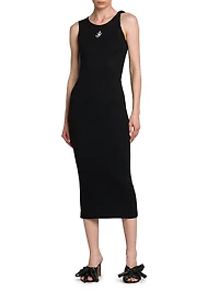 Anchor Twisted-Strap Midi Dress