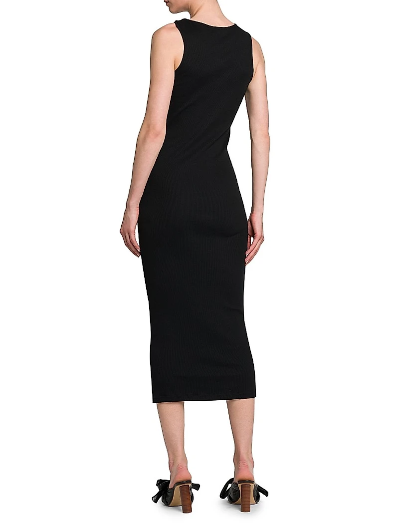 Anchor Twisted-Strap Midi Dress