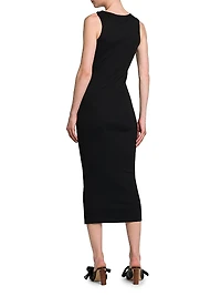 Anchor Twisted-Strap Midi Dress