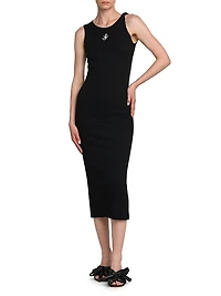 Anchor Twisted-Strap Midi Dress