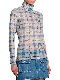 Mesh Logo Turtleneck