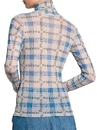 Mesh Logo Turtleneck