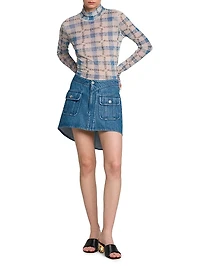 Mesh Logo Turtleneck