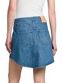 Denim Patch Pocket Miniskirt
