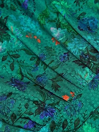 Fleur Floral Silk Satin Minidress