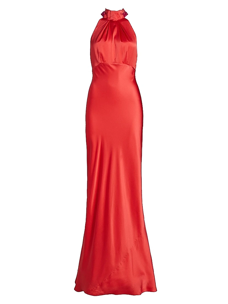 Michelle Hammered Silk Gown