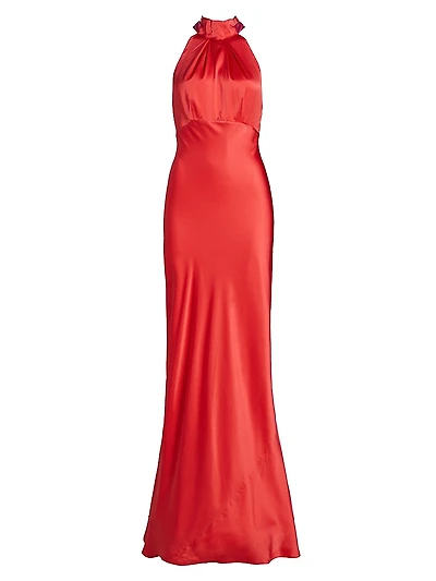 Michelle Hammered Silk Gown