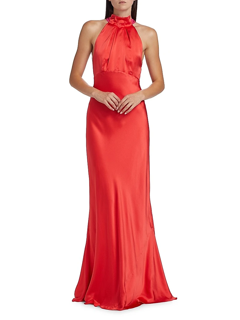 Michelle Hammered Silk Gown