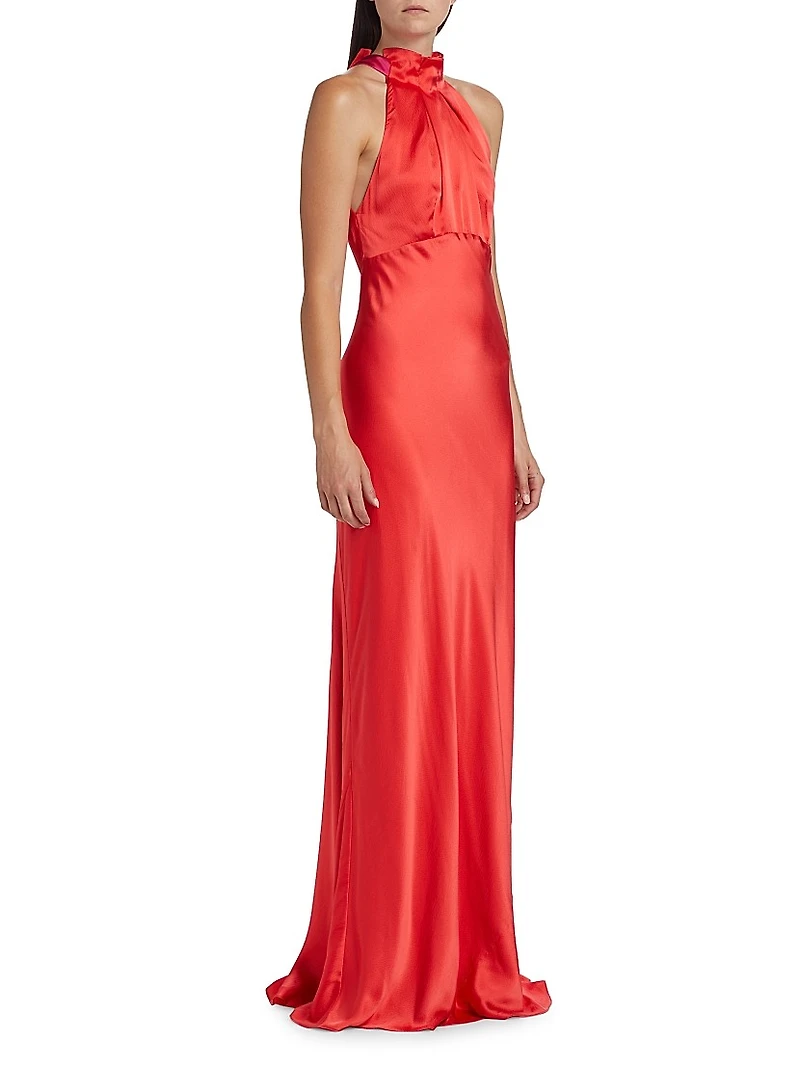Michelle Hammered Silk Gown
