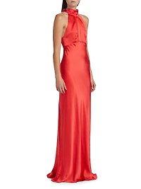 Michelle Hammered Silk Gown