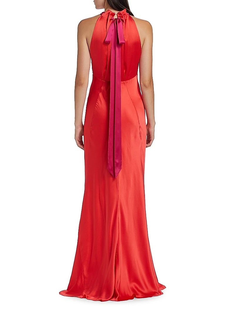 Michelle Hammered Silk Gown