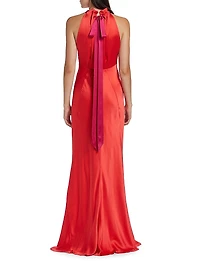 Michelle Hammered Silk Gown