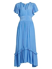 Joanie Ruffle-Trim Maxi Dress